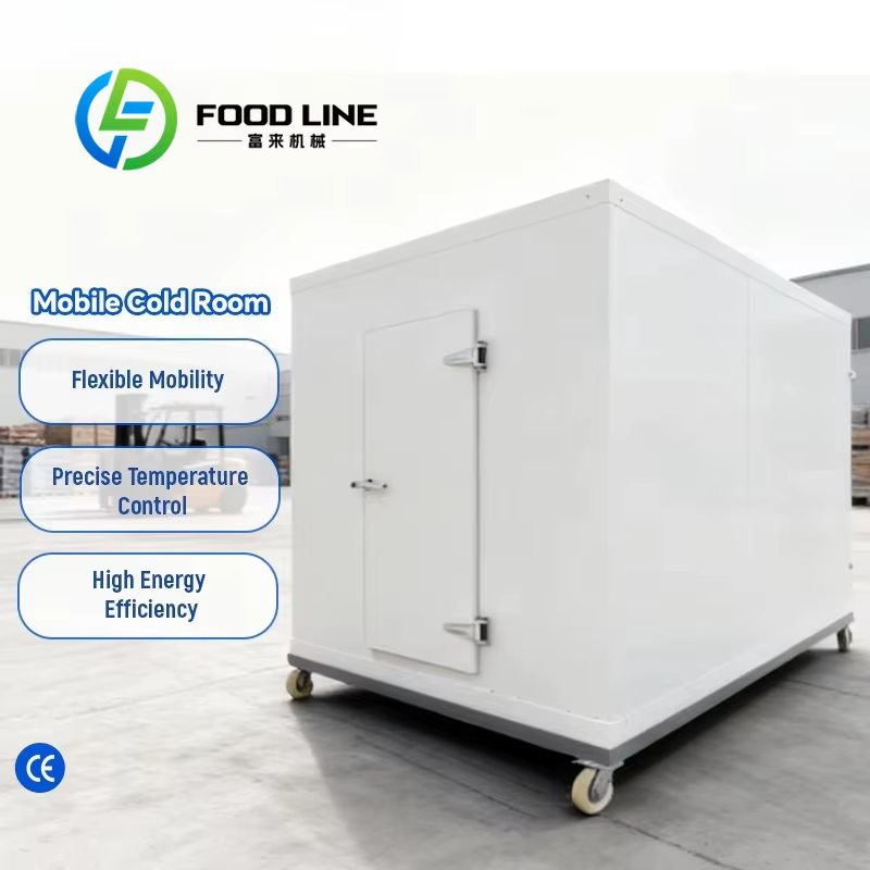 Chambre froide mobile avec cloisonnement interne personnalisable pour la classification et le stocka