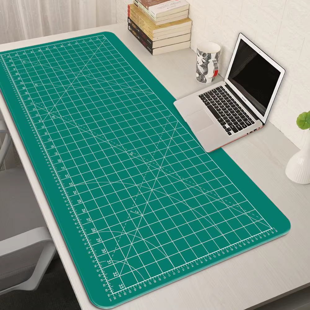 Tapis de souris Anime Cutting Polymers, blanc sur noir, bureau, jeu, ordinateur portable, Deskvirus,