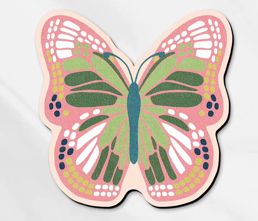 Tapis rose à motif nœud papillon pour chambre à coucher, tapis épais et moelleux pour salon, tapis d