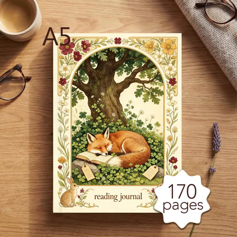 Journal de lecture A5, pour les amateurs de livres, 52 modèles de commentaires de livres, pour enreg
