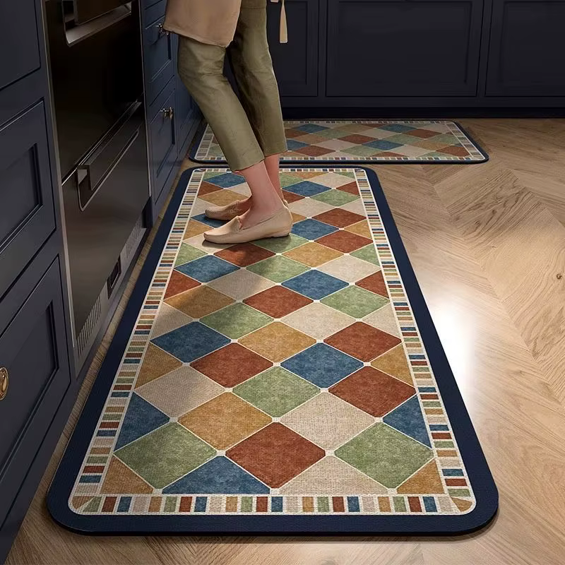 Tapis de sol de cuisine français en terre de diatomée, absorbant l'huile et l'eau, coussin doux, tap