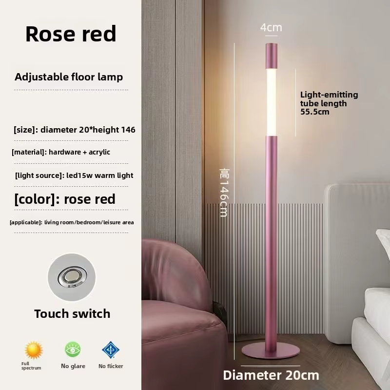 2025 Designer italien moderne Simple chambre salon lampadaire rétractable interrupteur tactile régla