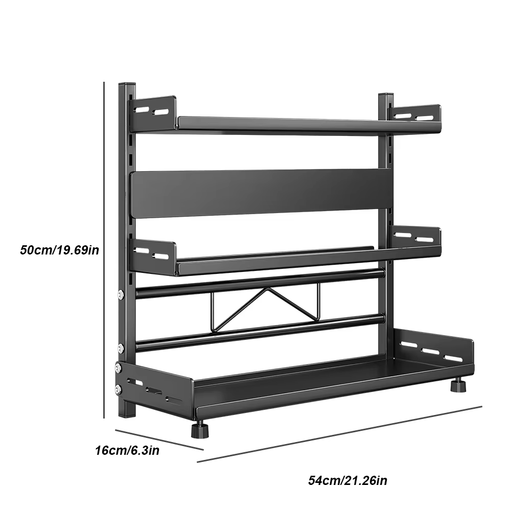 [Stock ue] étagères de cuisine support de rangement de cuisine pot Organization placard assaisonneme