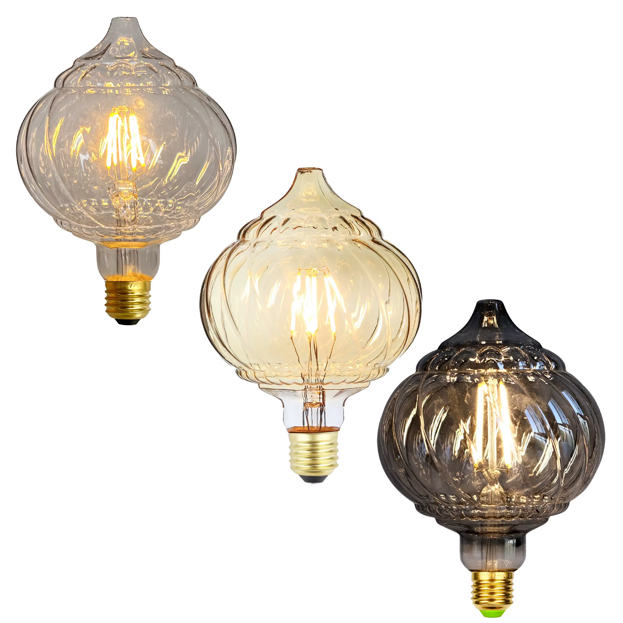 TIANFAN E27 ampoule Led Vintage G125 lanterne 4W 2700Kelvin pas variable 220-240V E27 ampoule décora