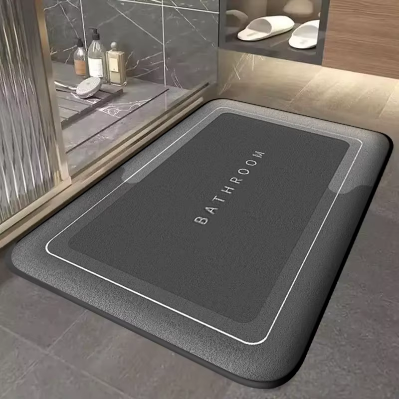 Tapis absorbant épais pour salle de bain, porte simple, résistant à la saleté, pour la cuisine de la