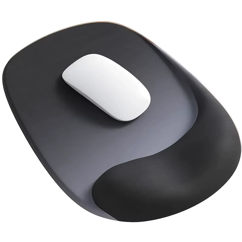 Tapis de souris ergonomique avec support de poignet en gel – Tissu Lycra de qualité supérieure, anti