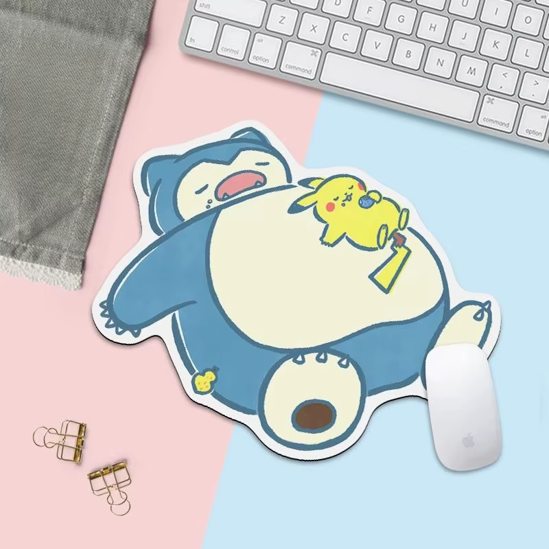 Tapis de souris en forme de poupée Snorlax, dessin animé mignon, taille 20x25cm, tapis de souris cré