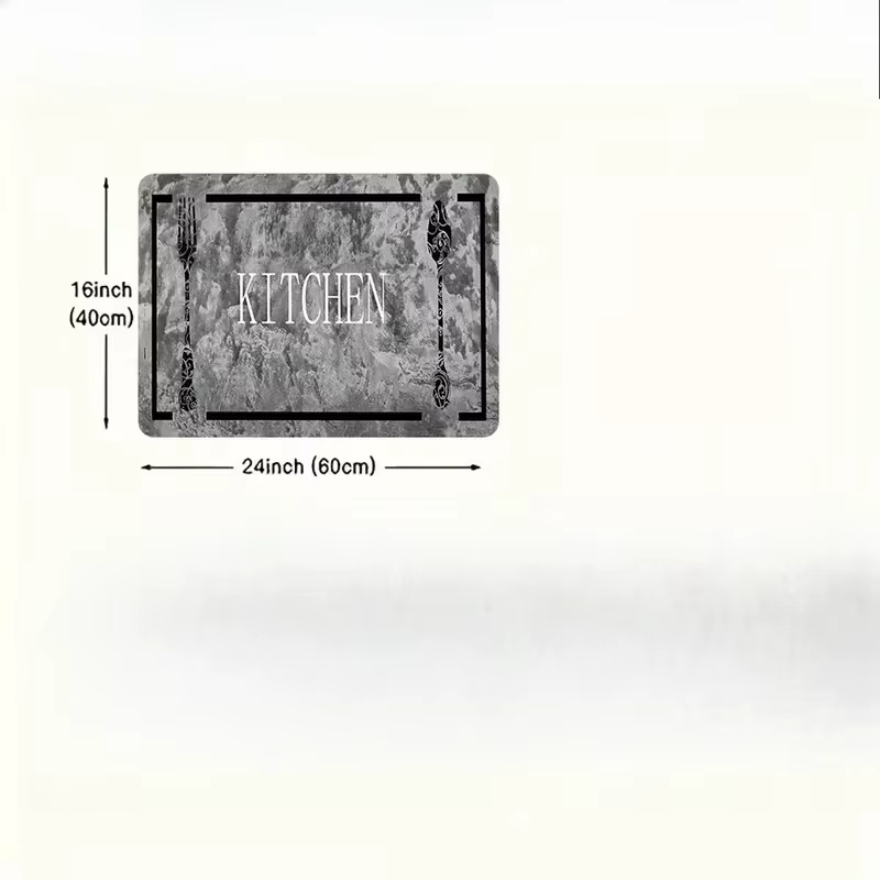Ensemble de tapis de cuisine moderne, tapis avec motif de texture de marbre, tapis de couloir, adapt
