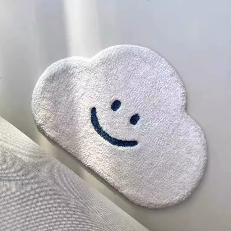 Ins niche – tapis décoratif créatif à motif de nuage créatif, blanc, moderne, simple, disposition de
