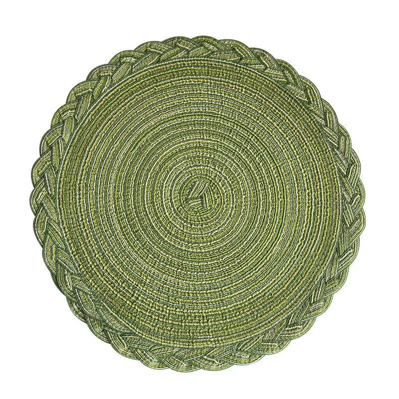 Sous-verres ronds tressés bohèmes de 38 cm, tapis isolants lavables pour la salle à manger, la cuisi