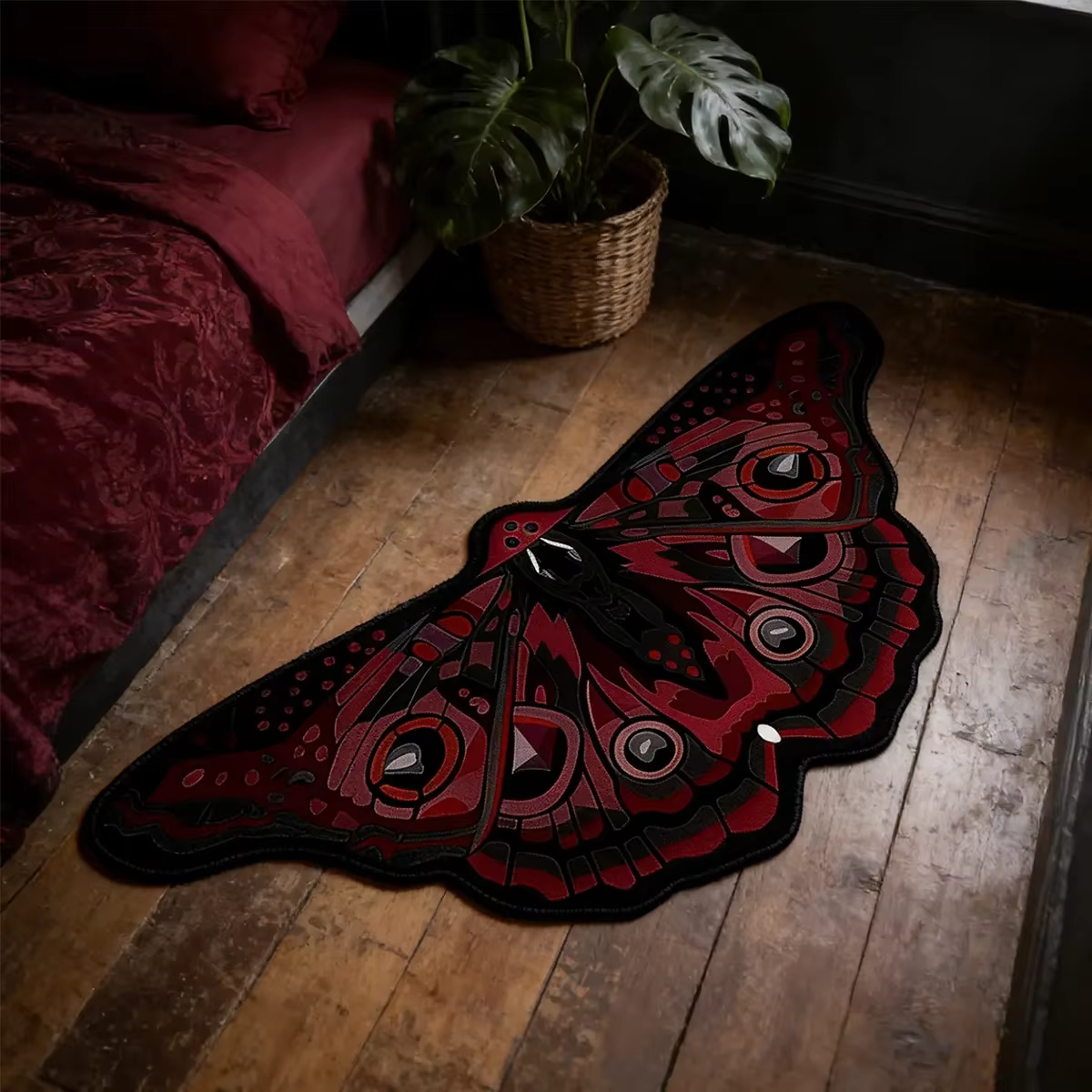 VIKAMA – tapis papillon de forme spéciale, doux et antidérapant, pour chambre à coucher, tapis de so