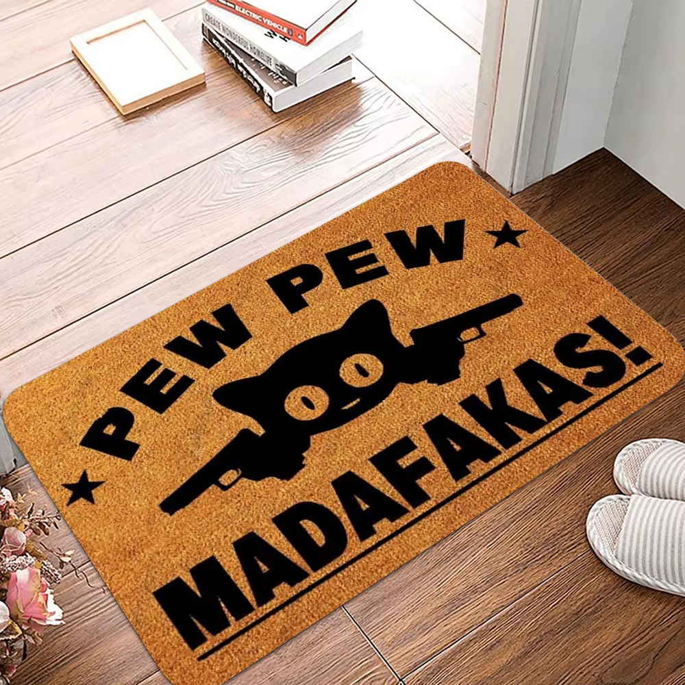 MADAFAKAS tapis motif tapis extérieur antidérapant facile à nettoyer chat tapis résistant paillasson