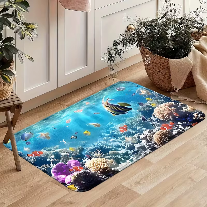 Tapis de cuisine Sea Marine Life, tapis de salle de bain durables, pour cuisine, maison, bureau, évi