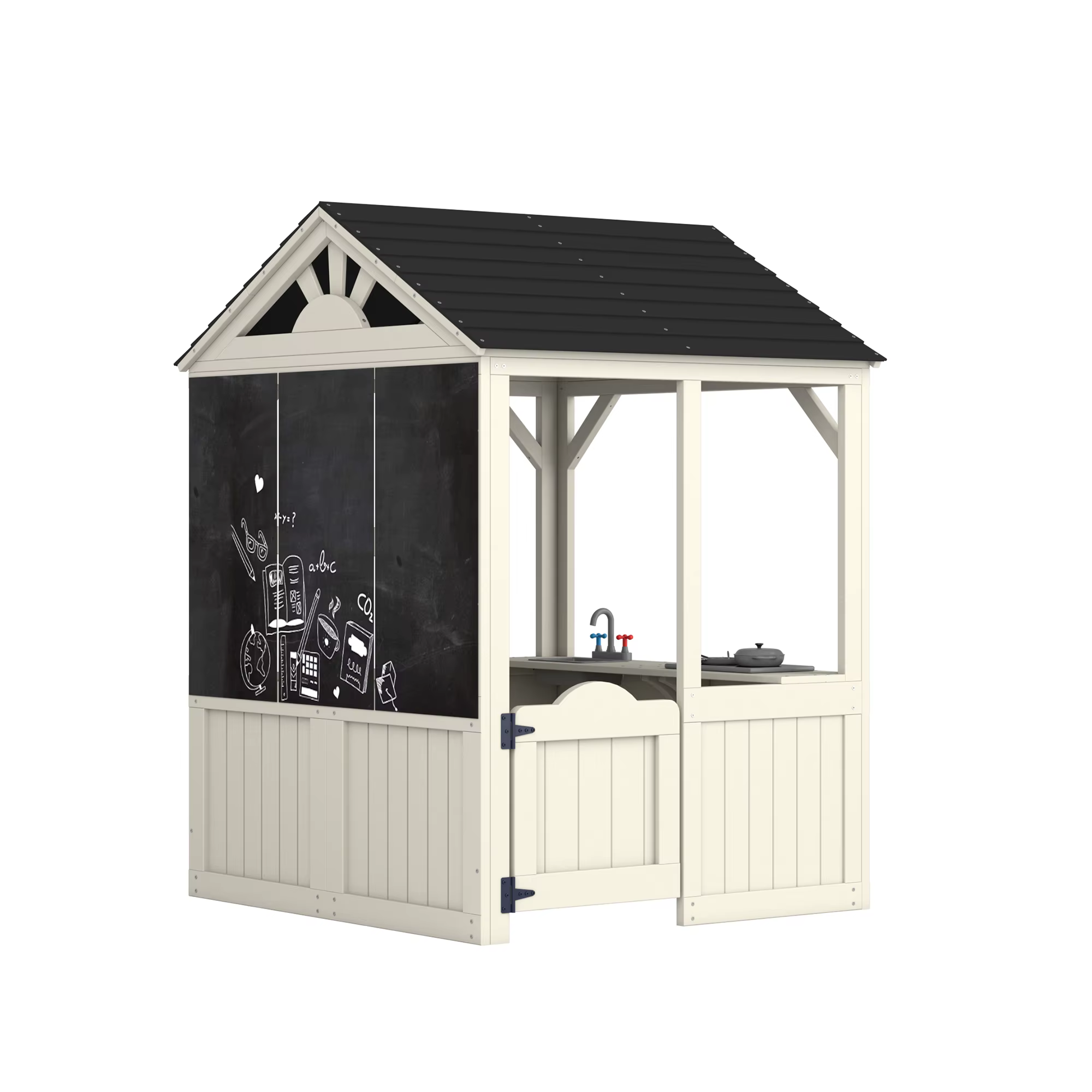 Mobilier de jardin, maisonnette pour enfants, aire de jeux, tables de pique-nique d'extérieur, ensem