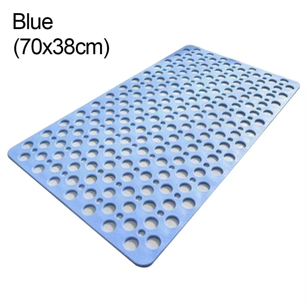 Tapis de bain antidérapant en caoutchouc, anti-moisissure, avec trous de vidange, lavable en Machine