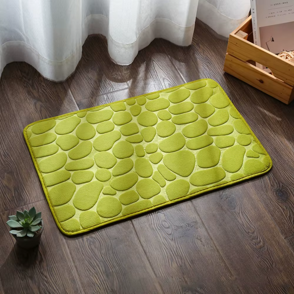 Tapis de bain en relief pavé, antidérapant, Absorption d'eau, lavable, pour baignoire, douche, paill
