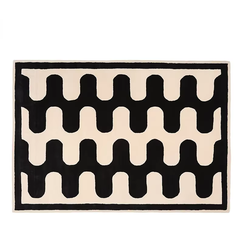 Tapis Vintage de décoration nordique pour salon, tapis de sol lavable irrégulier, léger et de luxe p