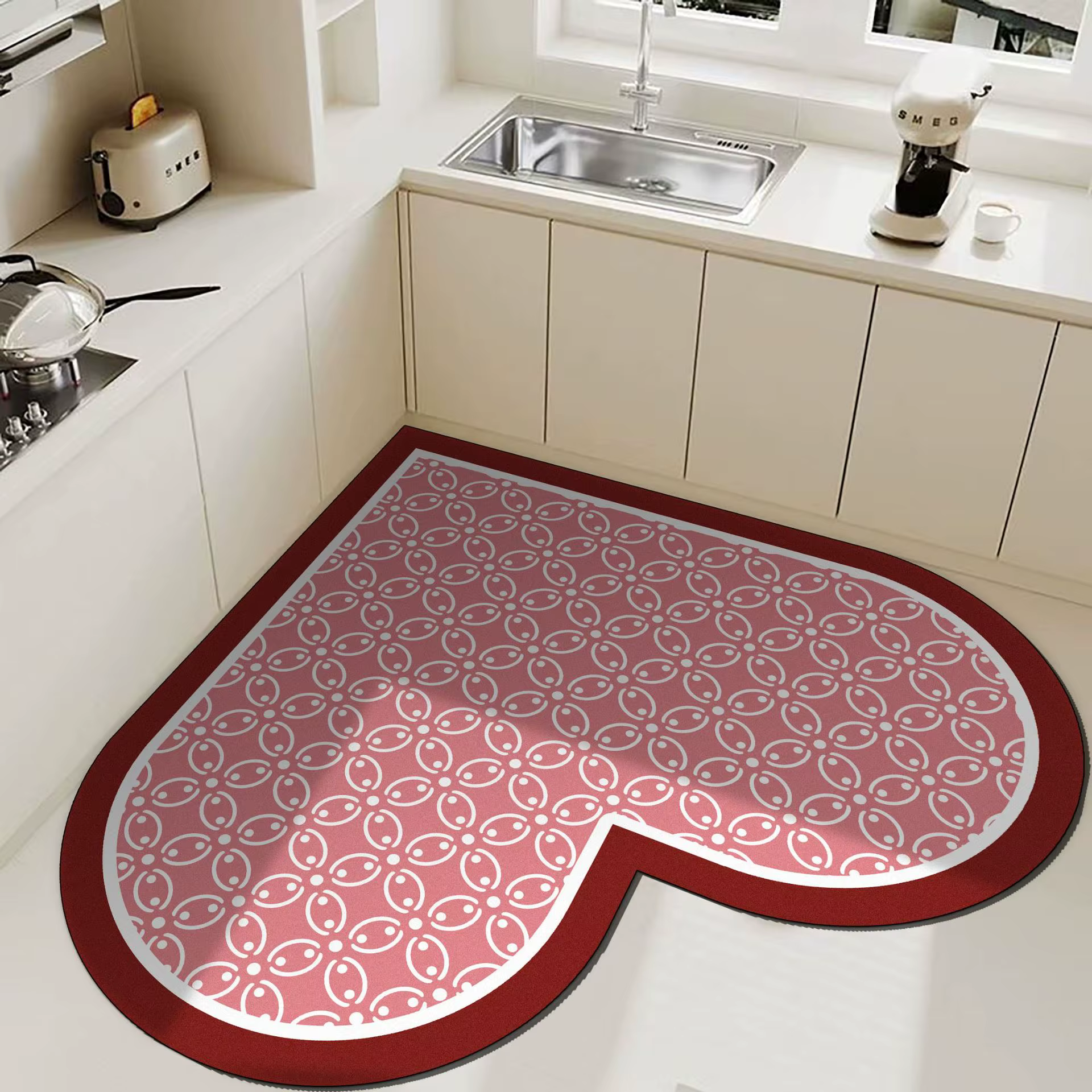 VIKmemorial-Tapis de Cuisine Antidérapant, Anti-Huile et Anti-Salissure à vaccage Rapide, Décoration