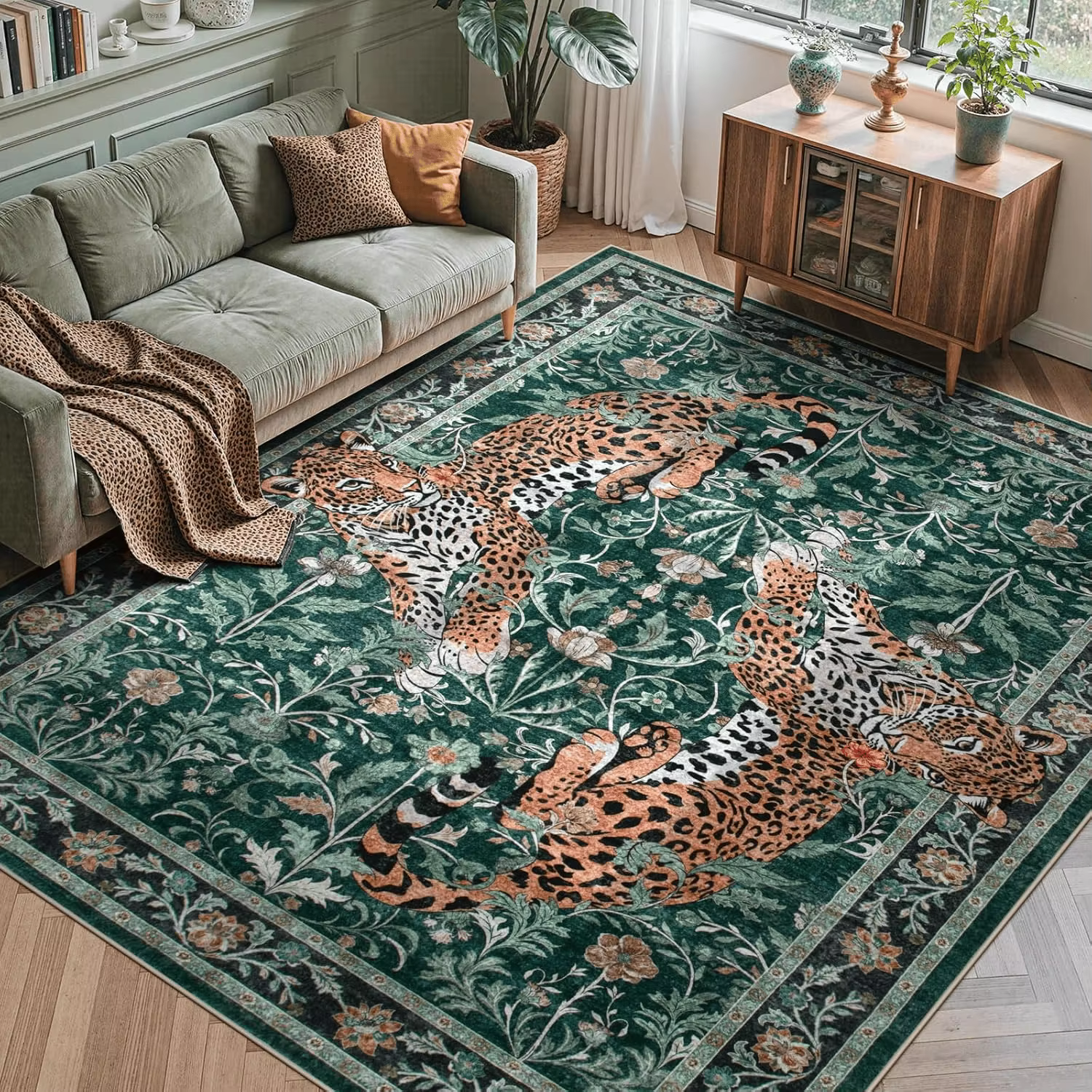 Tapis léopard Moynesa pour décoration de salon, maison, tigre de la Jungle, canapé, chambre à couche