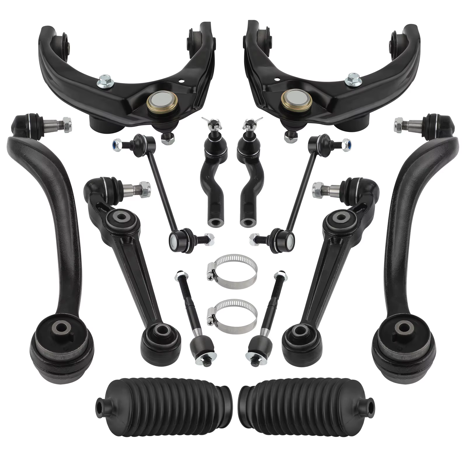 14x Kit de Suspension bras de commande inférieurs supérieurs avant barre stabilisatrice pour Ford Fu