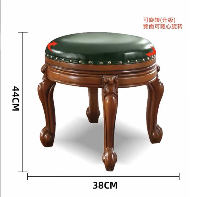 Tabouret d'entrée minimaliste de luxe, petit tabouret français portable pour intérieur, chaises de s
