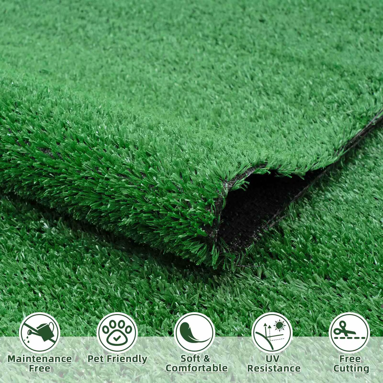 Gazon Élde simulation de prairie, mousse de pelouse, faux polymère vert, tapis de bricolage, micro p