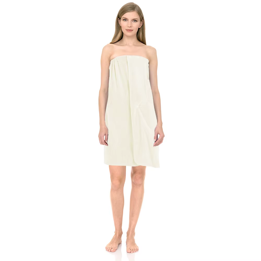 Serviette de bain en microfibre pour femme – Peignoir de douche à séchage rapide avec bande élastiqu