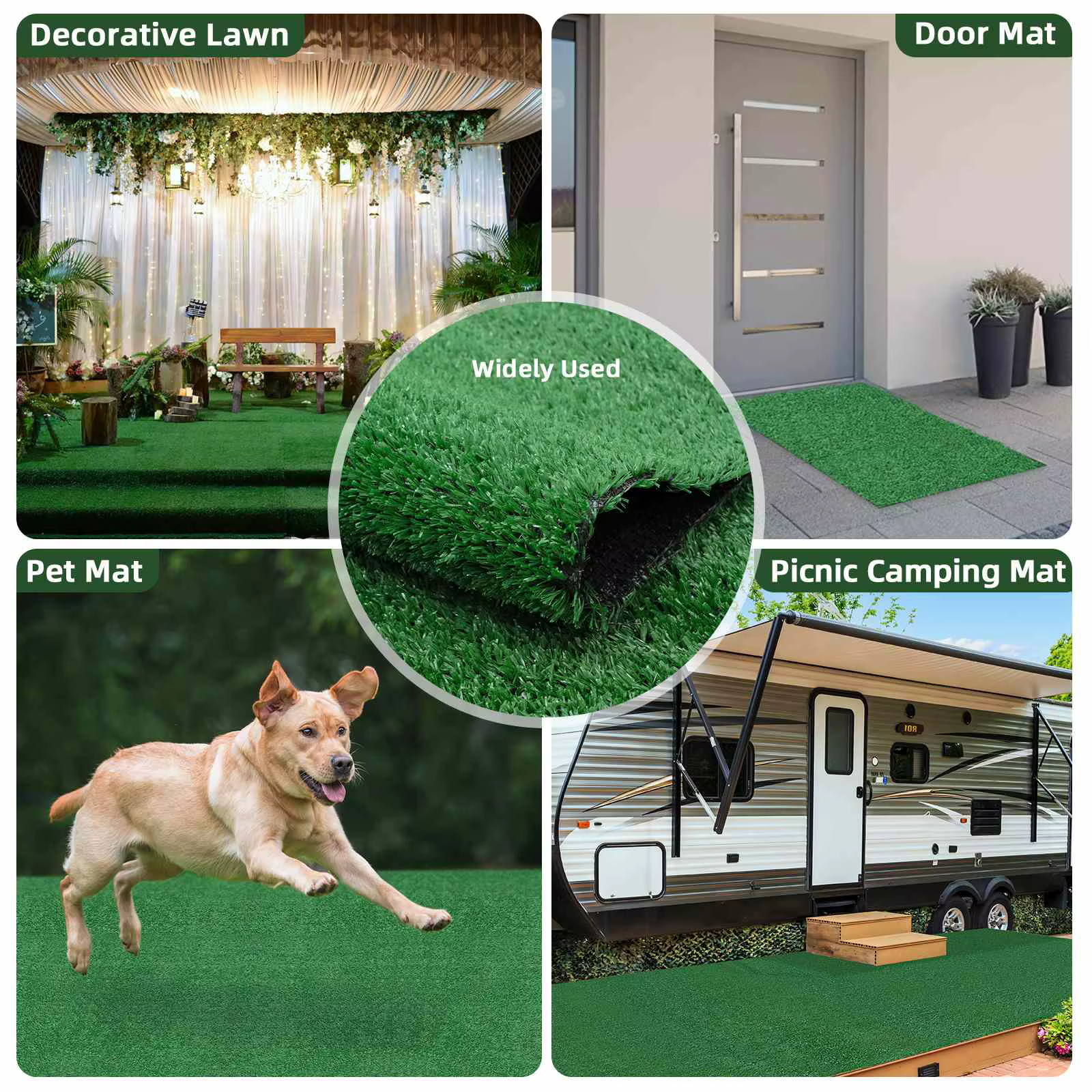 Gazon Élde simulation de prairie, mousse de pelouse, faux polymère vert, tapis de bricolage, micro p