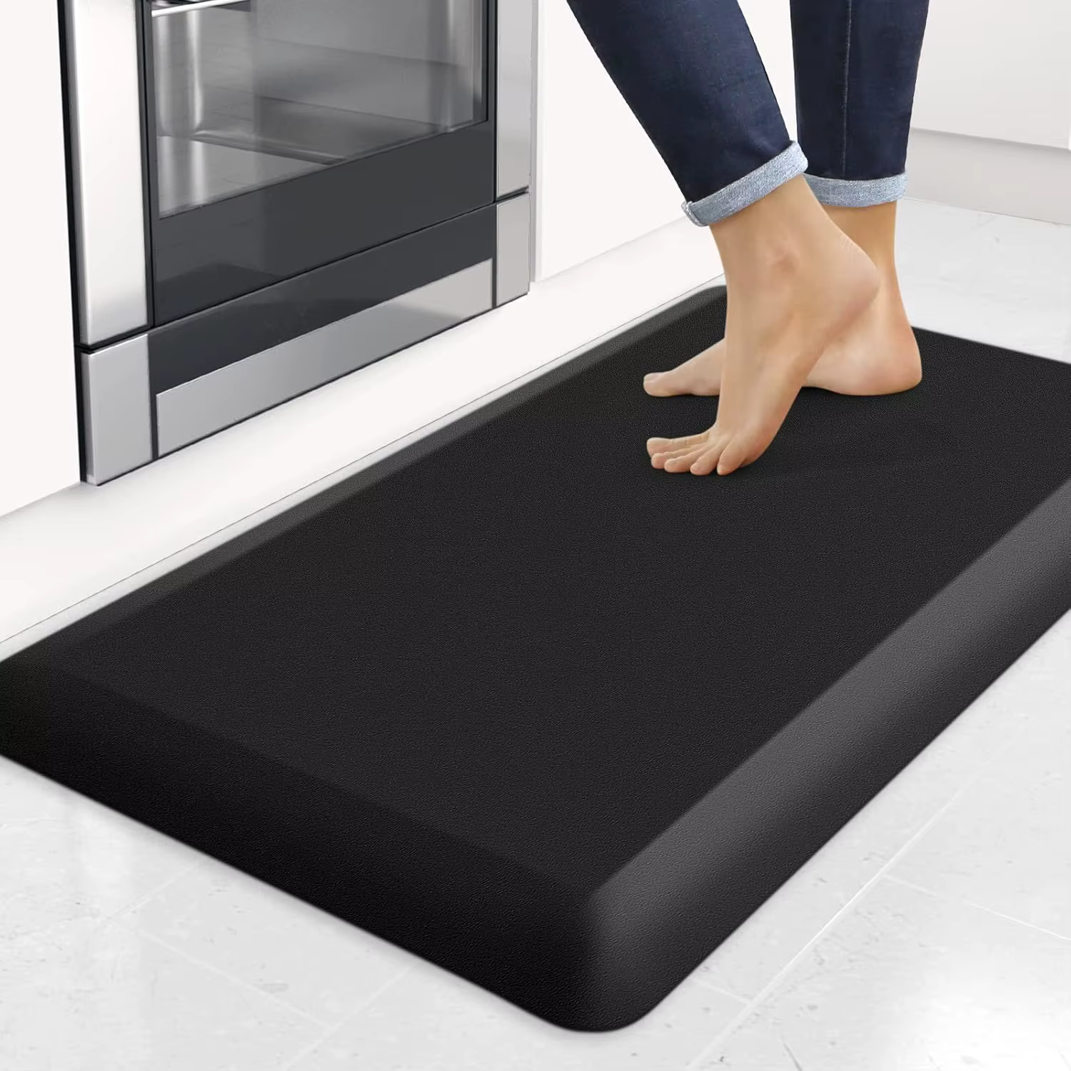 Tapis de cuisine épais de 4/5 pouces pour sol, tapis de cuisine pour bureau debout, antidérapant, pl