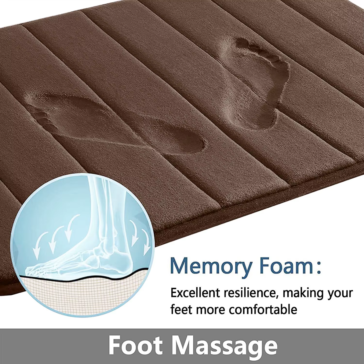 Polymères de bain en mousse à mémoire de forme, extra doux, coordonnants, super absorbants, tapis de