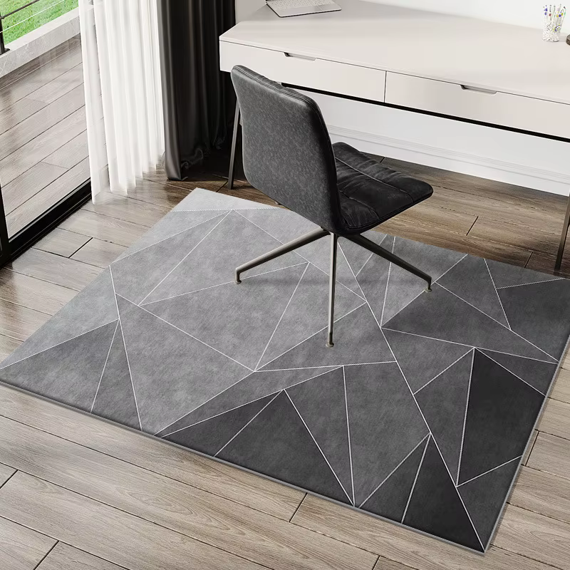 Tapis moderne minimaliste pour bureau/chantier, tapis antidérapant pour chaise de gaming, tapis de c