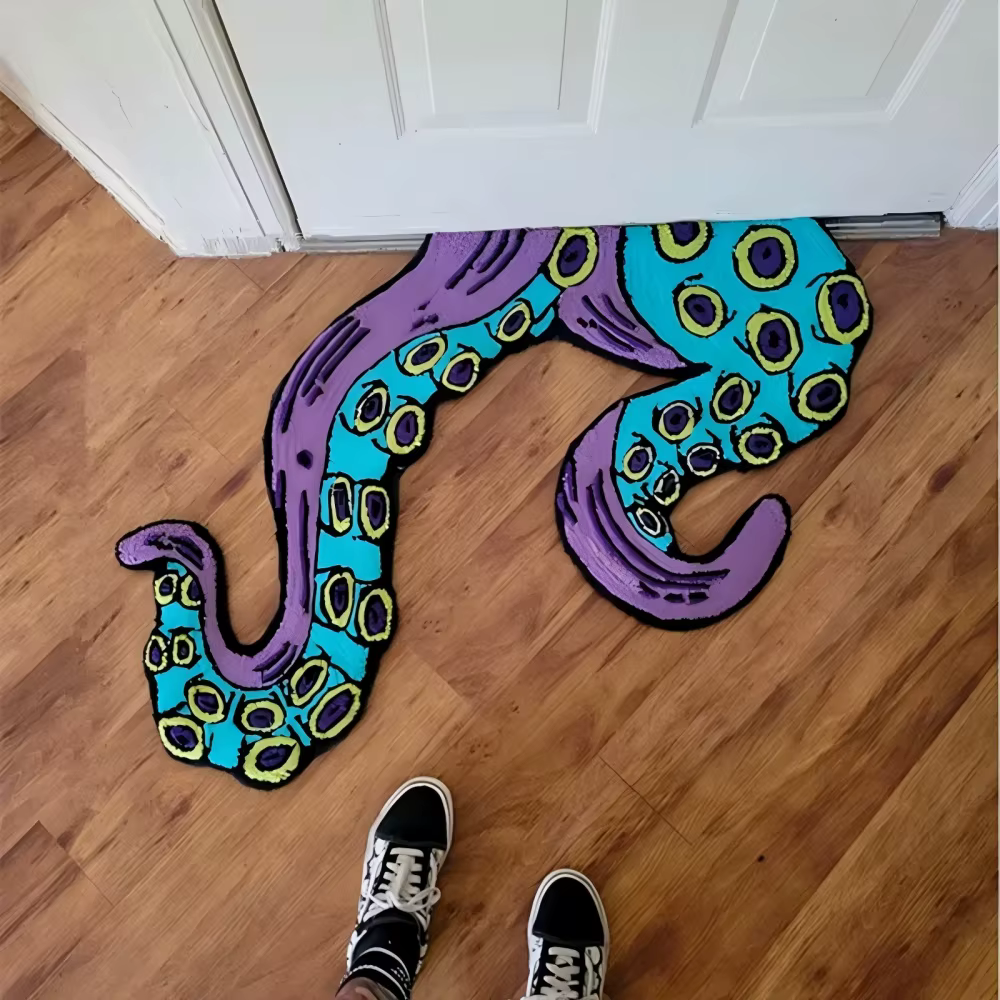 Kraken – tapis de sol tentacule coloré, Design de poulpe, tapis d'entrée, Halloween, noël, décoratio