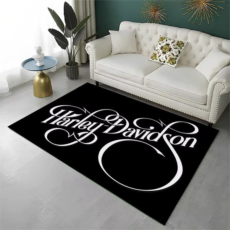 Tapis antidérapant rétro H-Harleys Racing Moto pour salon, chambre à coucher, salle de jeux, tapis d