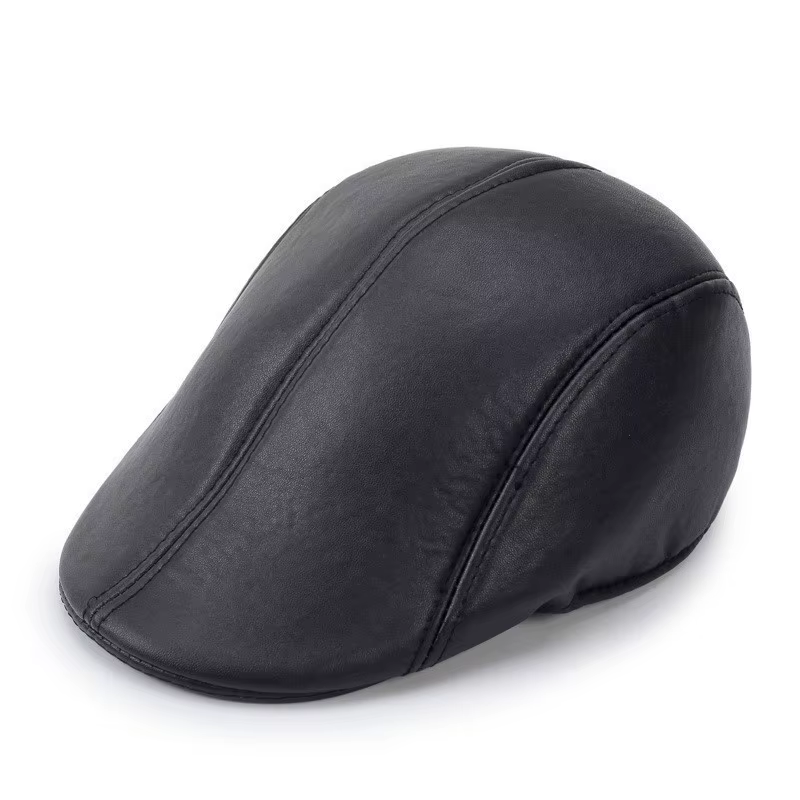 Bérets pour hommes, vente en gros de chapeaux fedora en cuir pour personnes d'âge moyen et âgées, ch