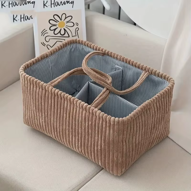 Grand panier de rangement bohème, 1 pièce, organisateur multi-compartiments pour vêtements de bébé, 