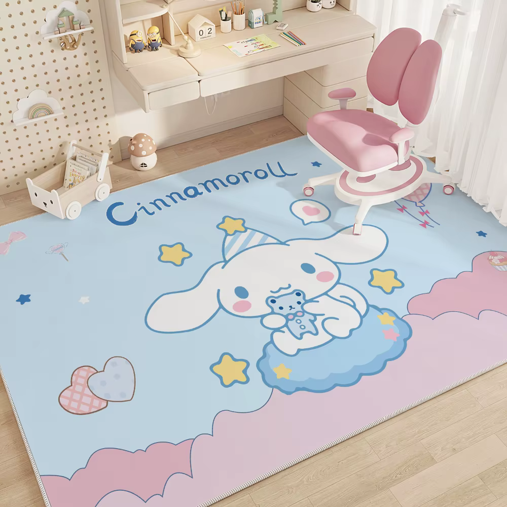 Sanrio – tapis imprimé étoile et nuage Cinnamoroll, pour salon, bureau, chambre à coucher, décoratio