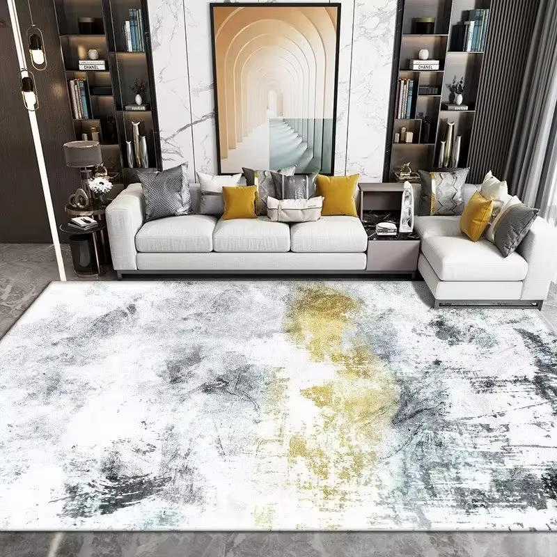 Tapis de sol lavable pour décoration de salon, moquette de grande surface pour chambre à coucher, dé
