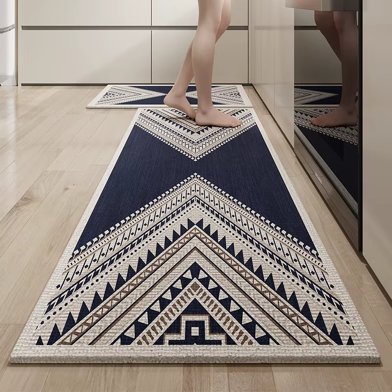Tapis de sol de cuisine, tapis de pied antidérapants longs et résistants aux taches, absorbant l'eau