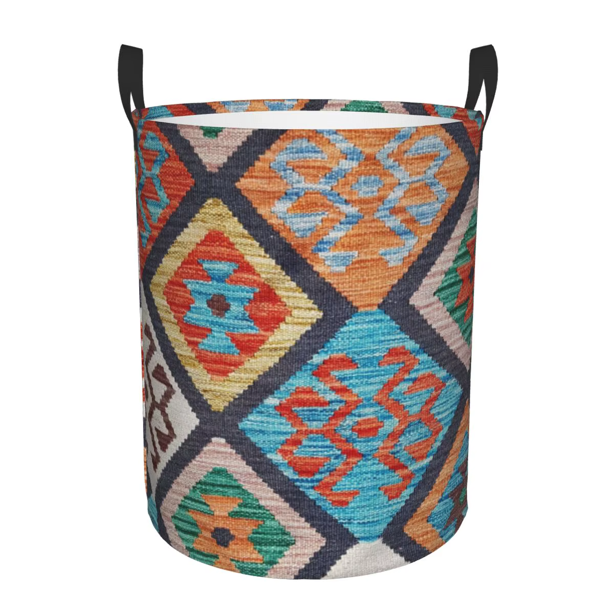 Panier à linge Kilim turc Vintage personnalisé, grand panier de rangement pour vêtements, bac à joue