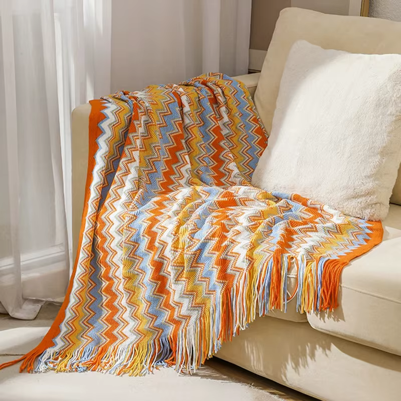 Boho lit Plaid couverture géométrie aztèque Baja couvertures ethnique canapé couverture housse décor