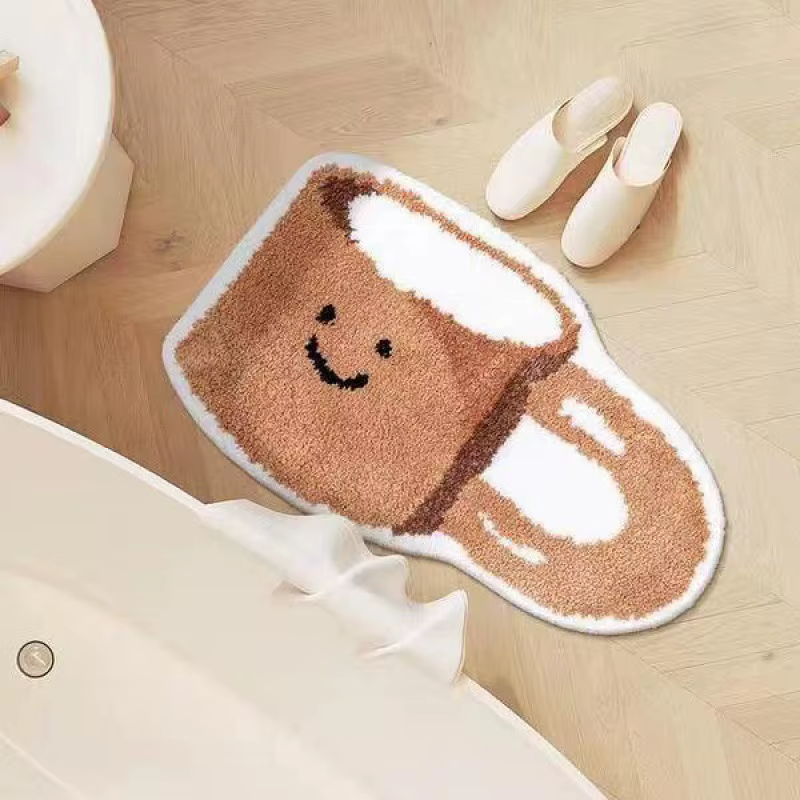 Tapis décoratif tasse à thé, pour chambre à coucher, couverture de chevet, pour porte, salle de bain