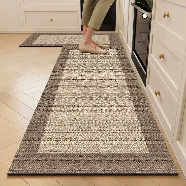 Tapis de cuisine géométrique abstrait de luxe léger, tapis anti-fatigue rembourré de 3,5 mm d'épaiss