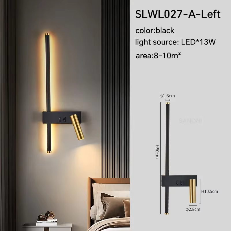 Applique Murale LED Moderne, Projecteur Réglable pour Chambre à Coucher, Fond de oral et, Canapé, Éc