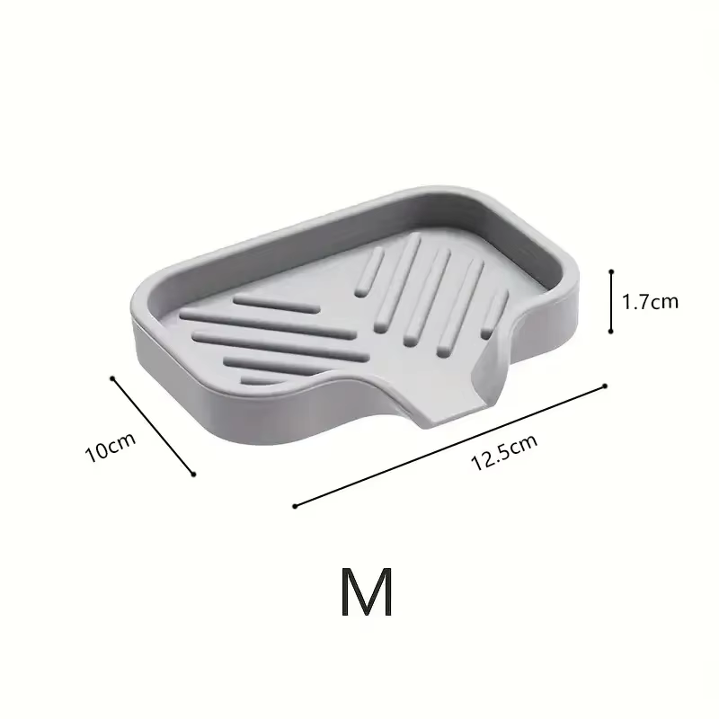 Plateau d'évier en Silicone avec vidange, support de rangement pour éponge à savon, brosse à récurer