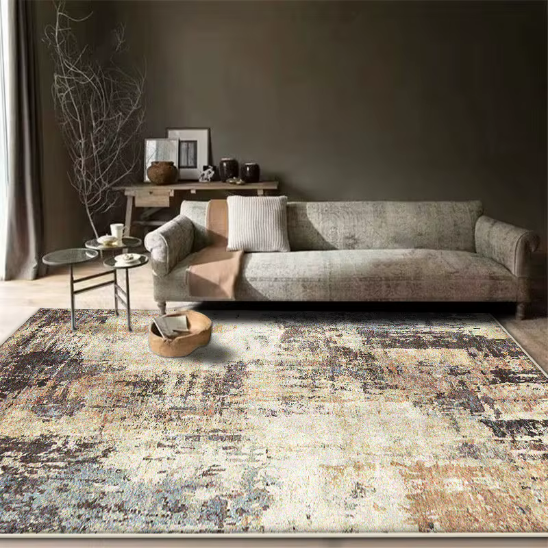 Tapis de tapis lavable moderne pour chambre en direct, antidérapant, Style abstrait, facile à nettoy
