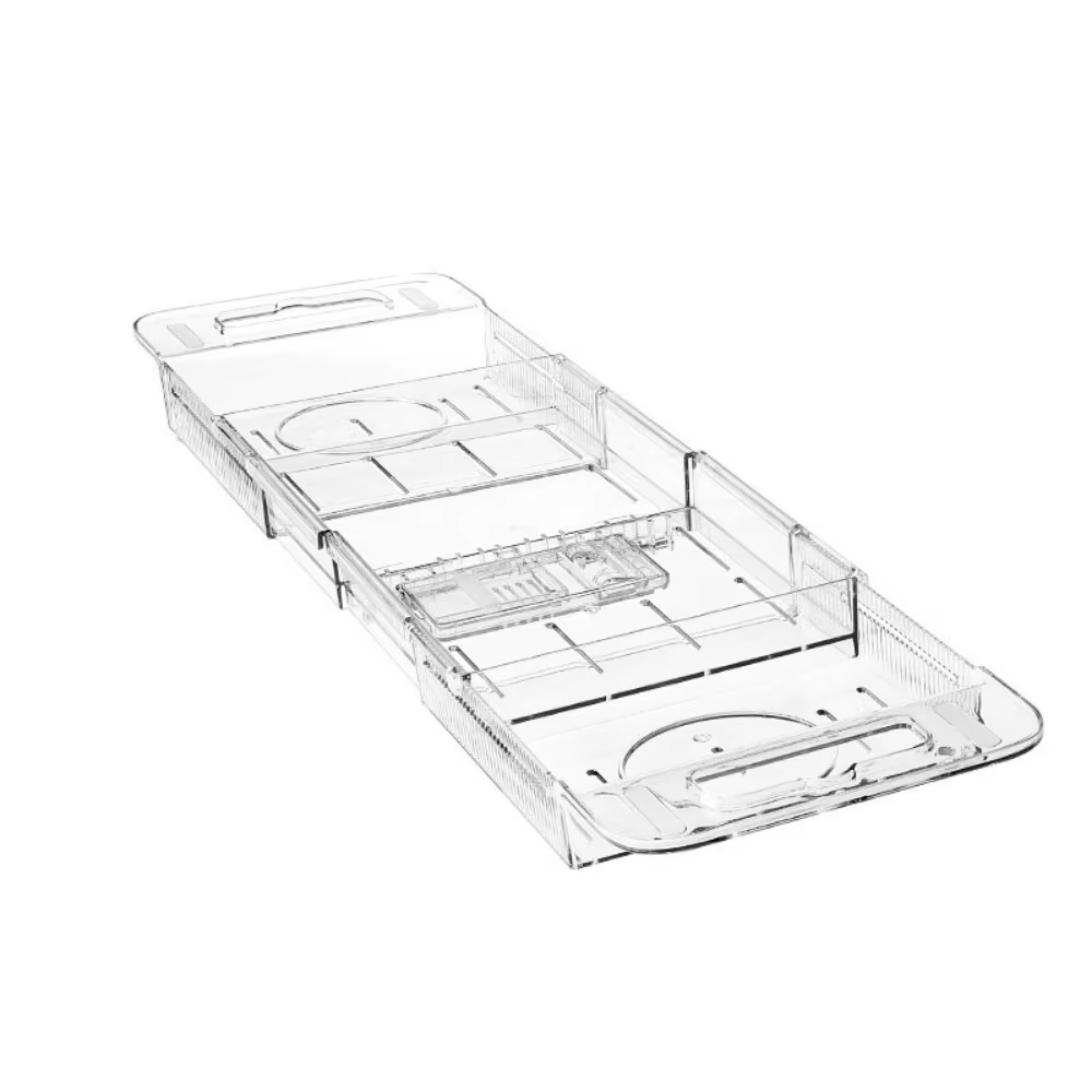 Plateau de baignoire extensible antidérapant, tapis anti-rayures avec poignées, Table de baignoire t