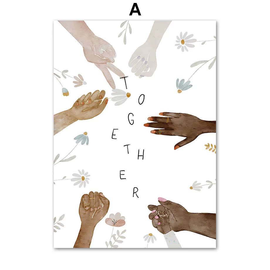 Boho animaux ami éléphant lapin ours cerf abeille affiches et impression pépinière mur Art toile pei