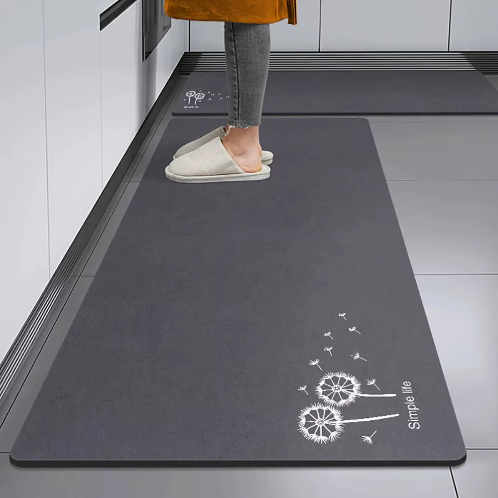 Tapis de cuisine antidérapant, longs, en velours cristal, pour salon, pieds absorbants, chambre à co