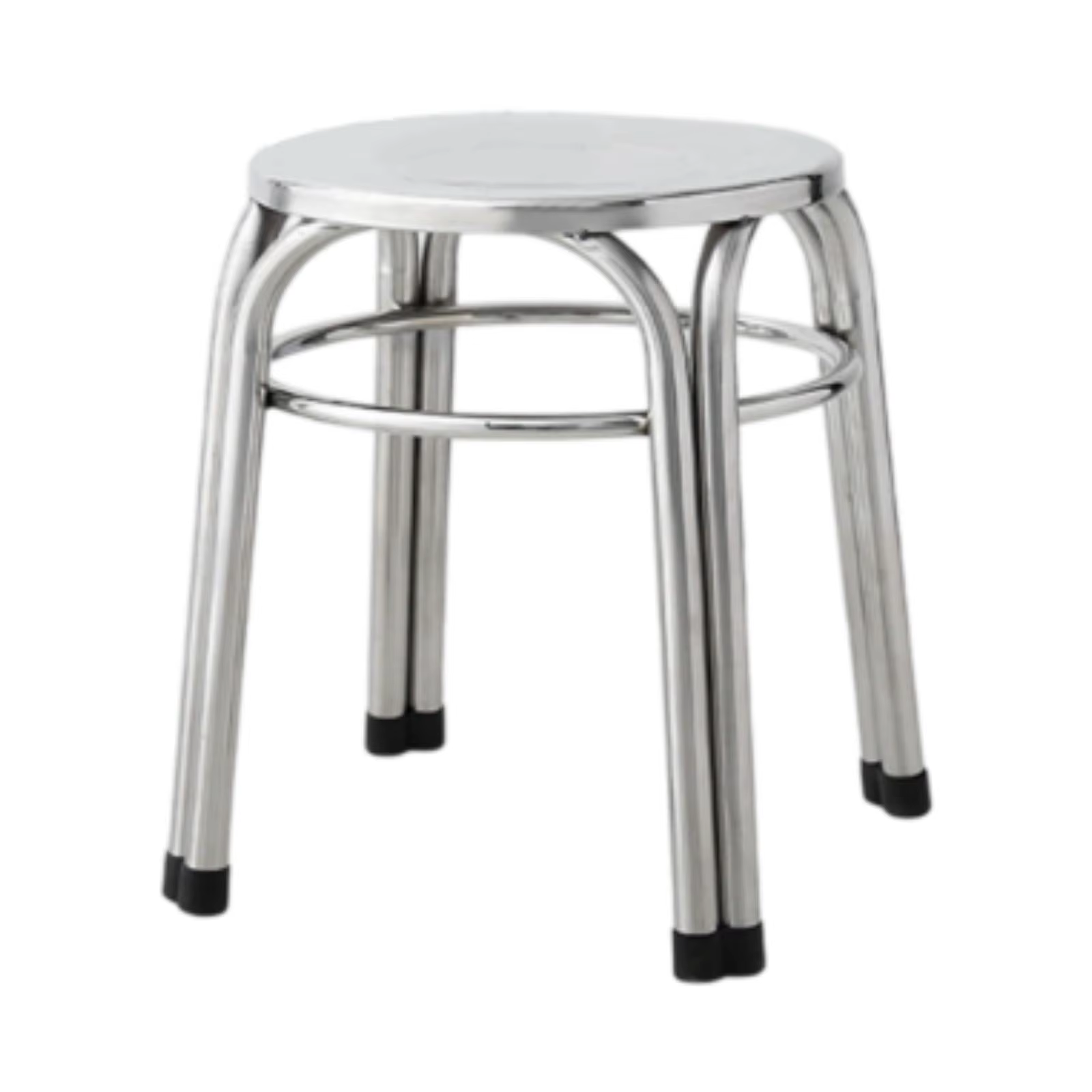 Tabouret rond en métal antidérapant, diamètre 29cm, facile à nettoyer, empilable, en acier inoxydabl