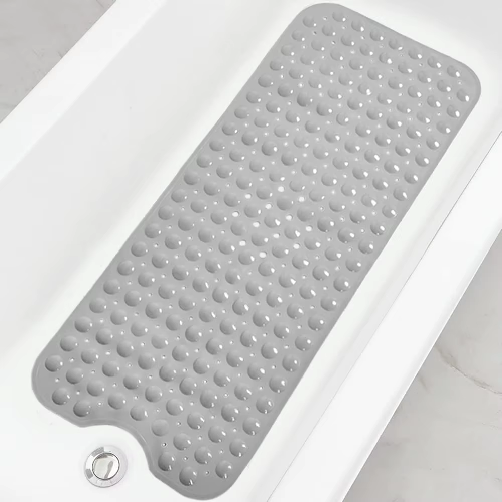 Tapis de bain pour baignoire, tapis de douche extra long antidérapant 40 x 16 pouces avec trous de d
